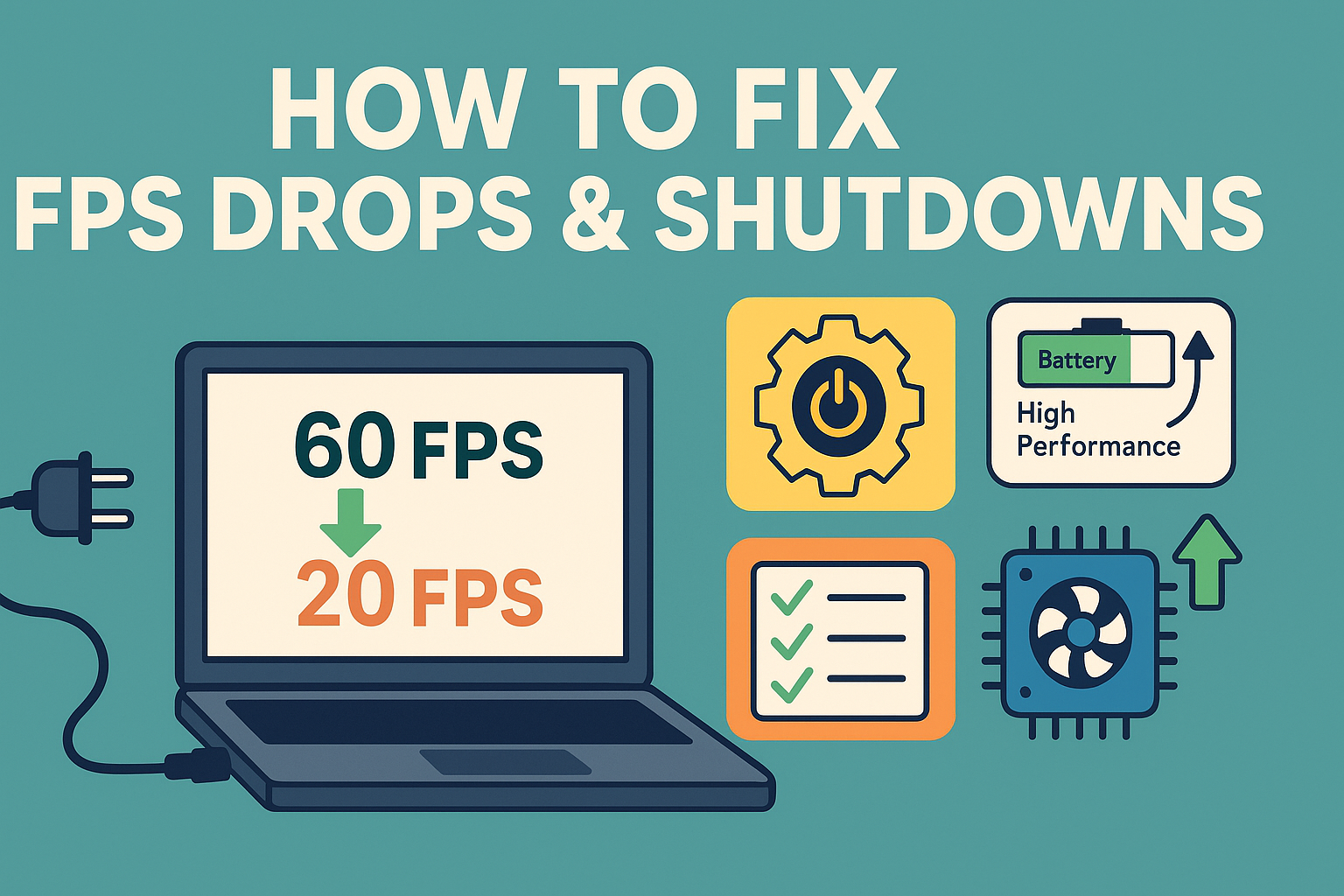 Fix FPS drops and shutdowns unplugged laptop