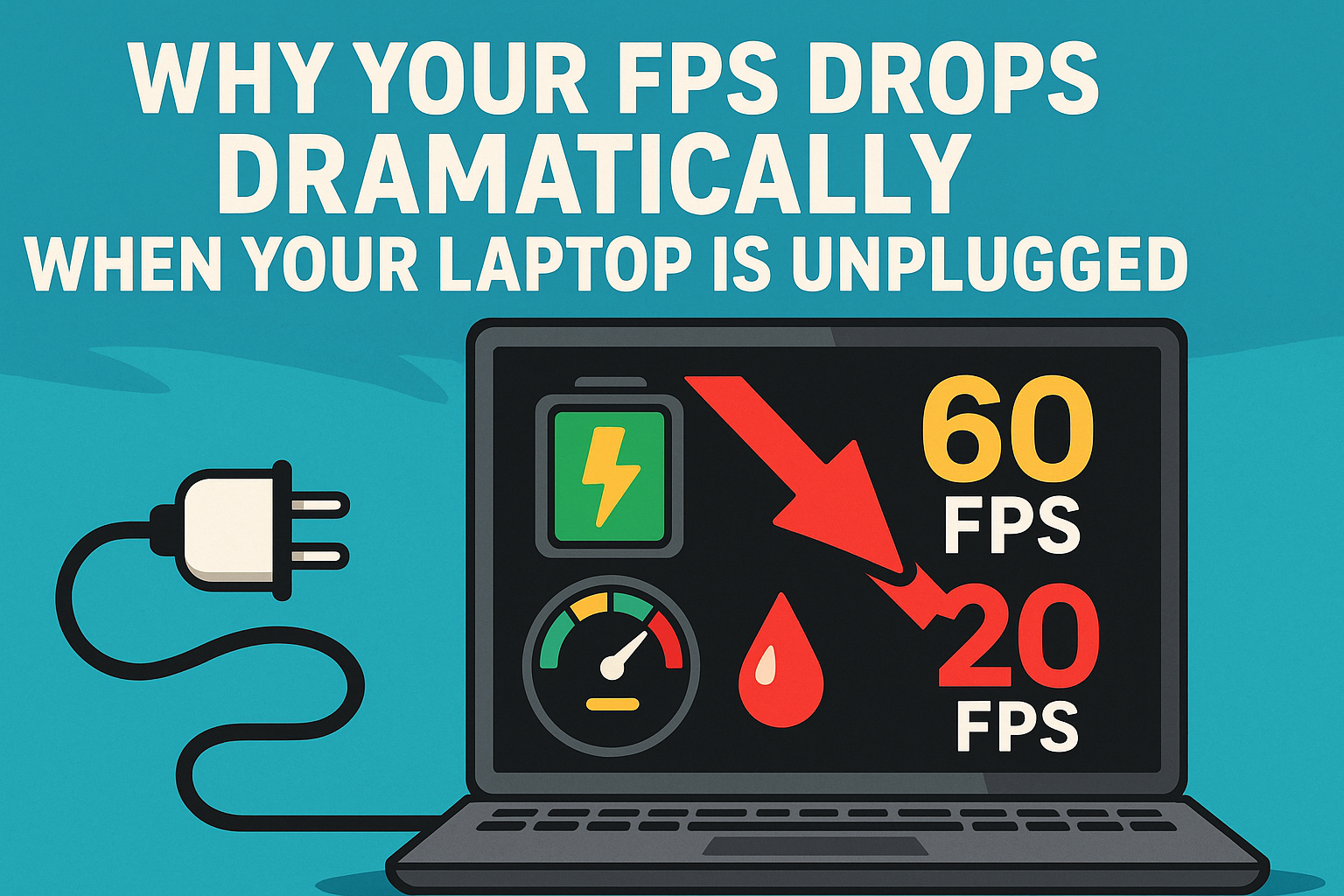 Gaming performance drop when laptop is unplugged